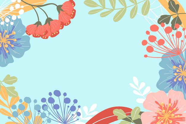 Fondo de primavera dibujado a mano