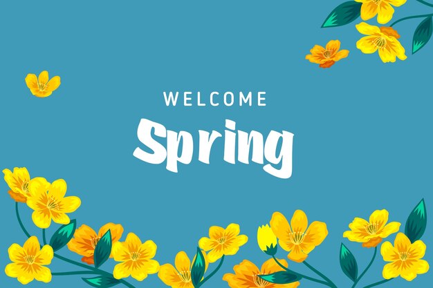 Fondo de primavera de diseño plano