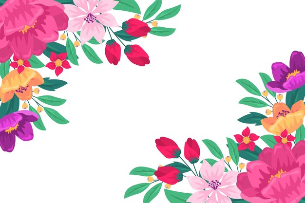 Fondo de primavera de diseño plano