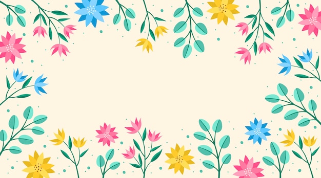 Fondo de primavera de diseño plano