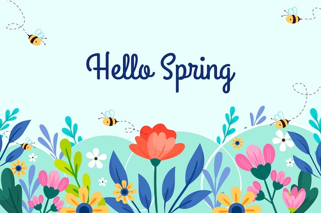 El fondo de la primavera es plano.