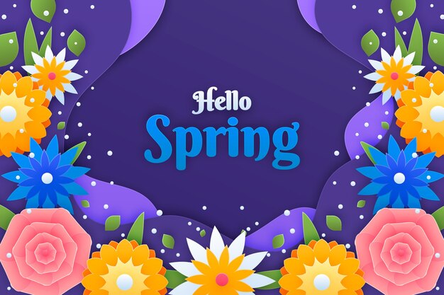Fondo de primavera de estilo de papel