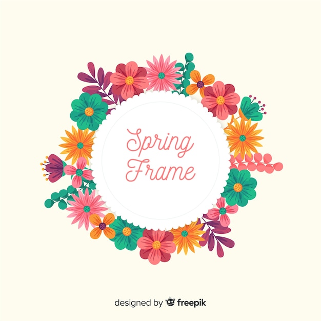 Vector gratuito fondo primavera floral dibujada a mano