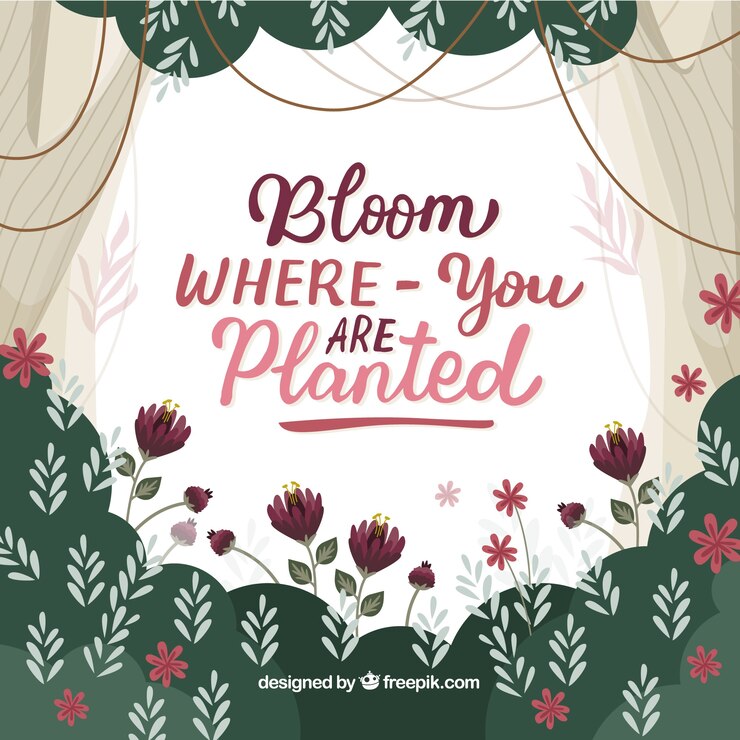 Vector gratuito fondo de primavera con lettering