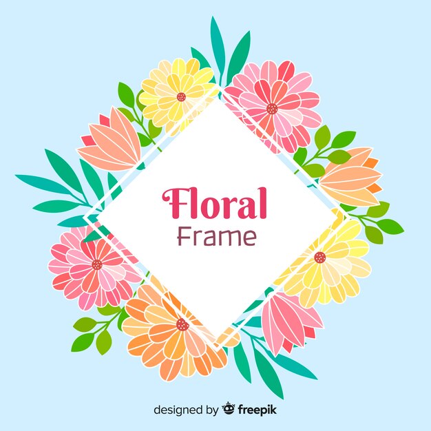 Fondo primavera marco floral