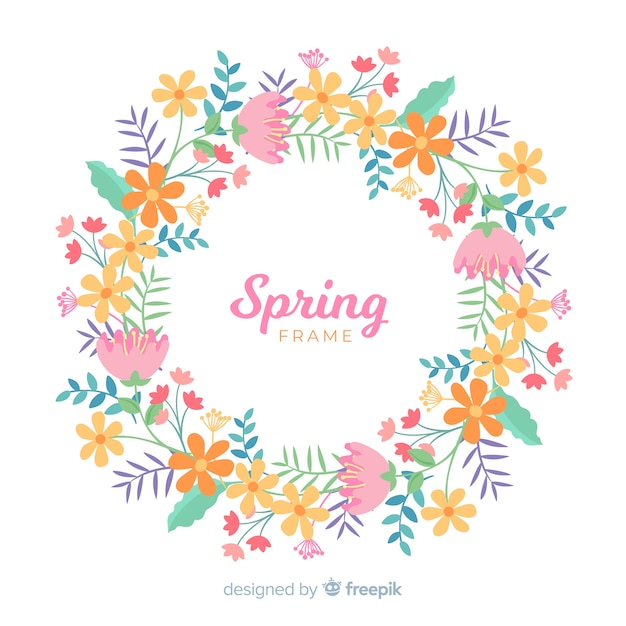 Fondo primavera marco floral
