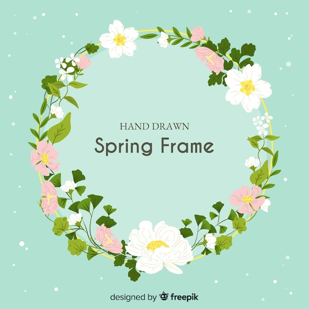 Fondo primavera marco floral