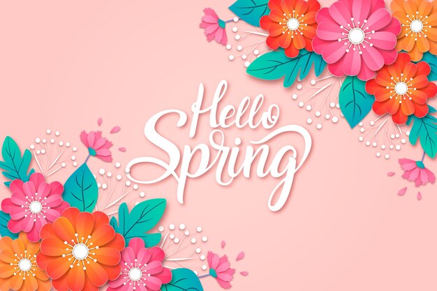 Fondo de primavera en papel
