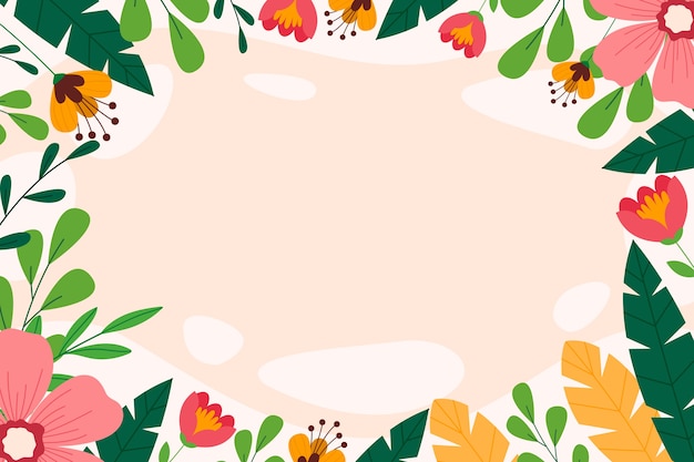 Fondo de primavera plana