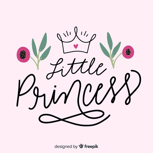 Fondo princesa caligráfico