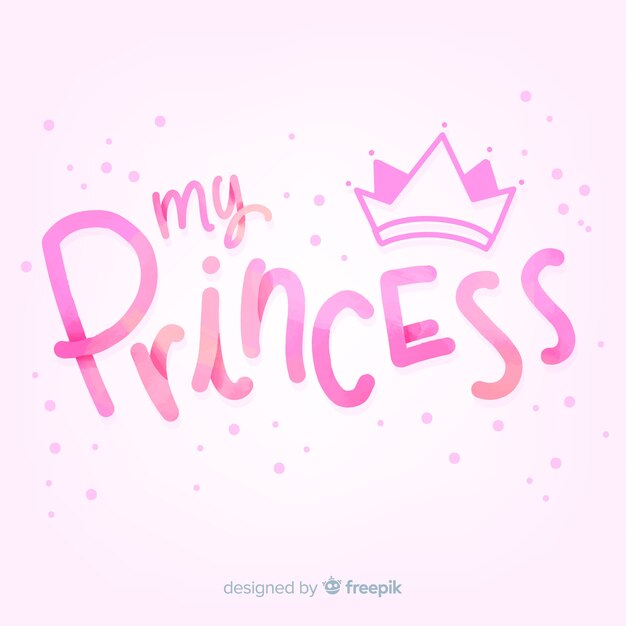 Fondo princesa lettering degradado
