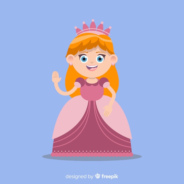 Vector gratuito fondo princesa plana