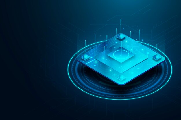 Fondo del procesador de microchip