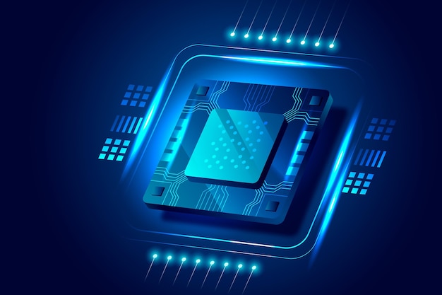 Fondo del procesador de microchip