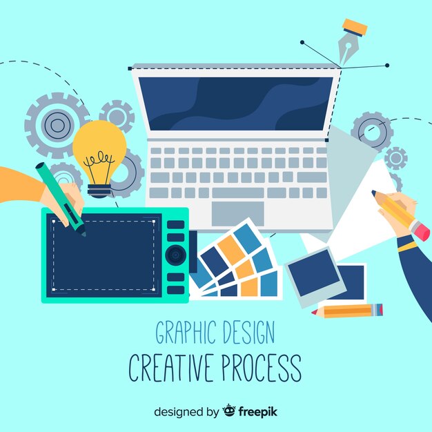 Fondo proceso creativo diseño gráfico