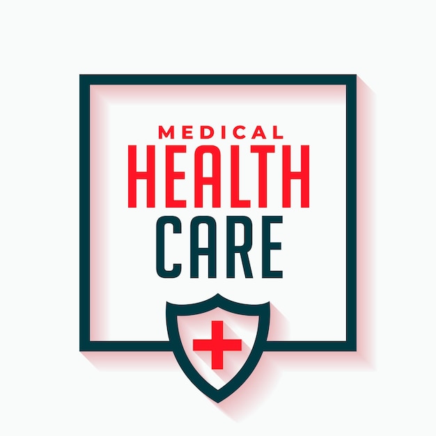 Vector gratuito fondo de protección de la atención médica digital con diseño de logotipo de escudo