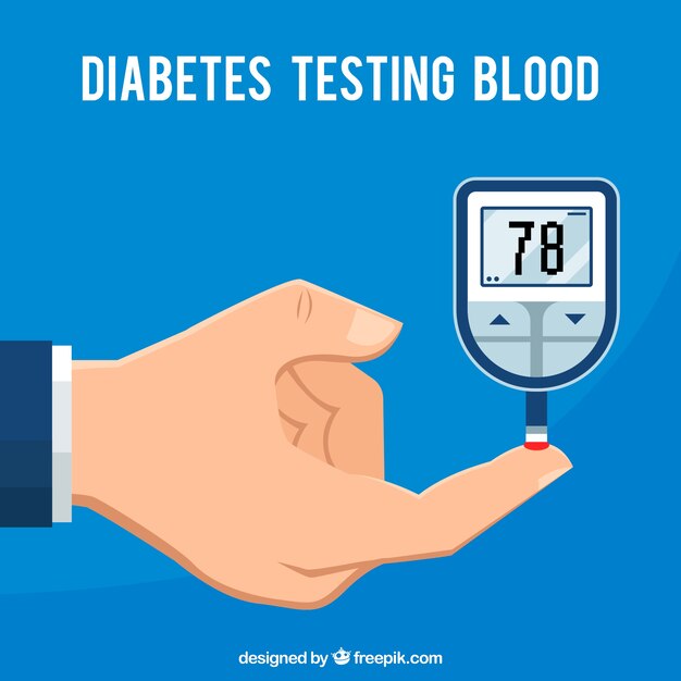 Fondo de prueba de sangre de diabetes