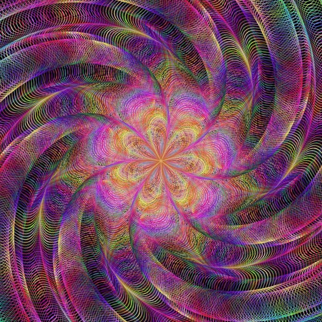 Fondo psicodélico con una espiral