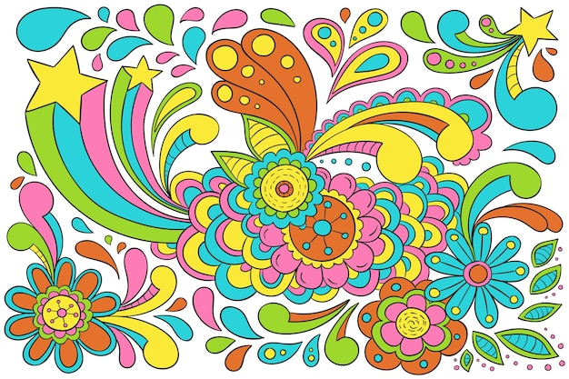 El fondo psicodélico y groovy