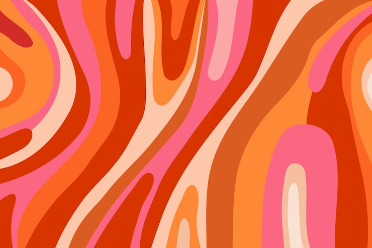Vector gratuito el fondo psicodélico y groovy