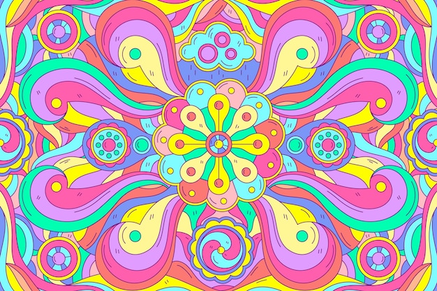 El fondo psicodélico y groovy