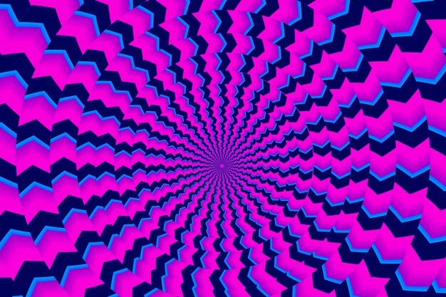 Fondo psicodélico de la ilusión óptica