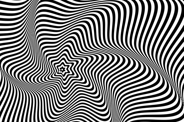 Fondo psicodélico de la ilusión óptica