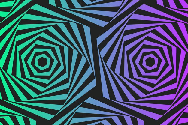 Fondo psicodélico de la ilusión óptica