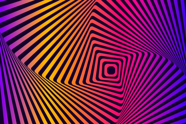 Fondo psicodélico de la ilusión óptica