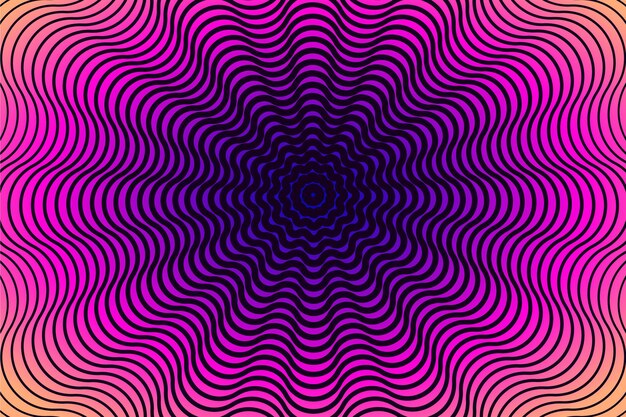 Fondo psicodélico de la ilusión óptica
