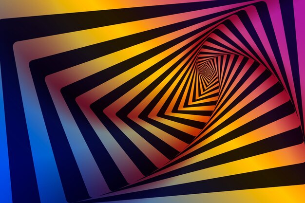 Fondo psicodélico de la ilusión óptica