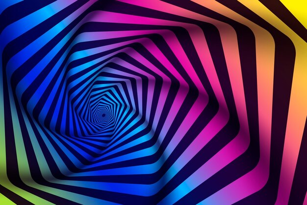 Fondo psicodélico de la ilusión óptica