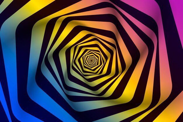 Fondo psicodélico de la ilusión óptica