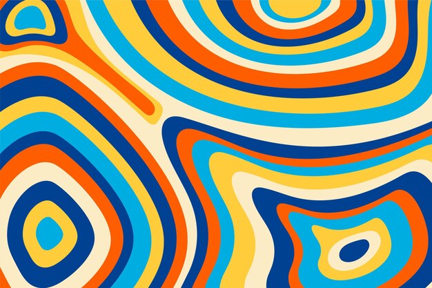 Fondo psicodélico maravilloso colorido dibujado a mano