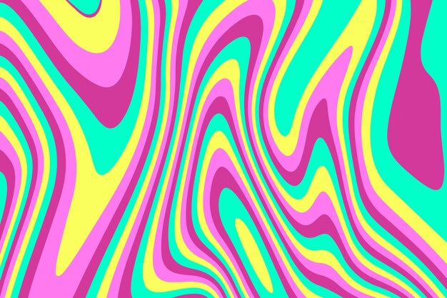 Fondo psicodélico maravilloso con curvas