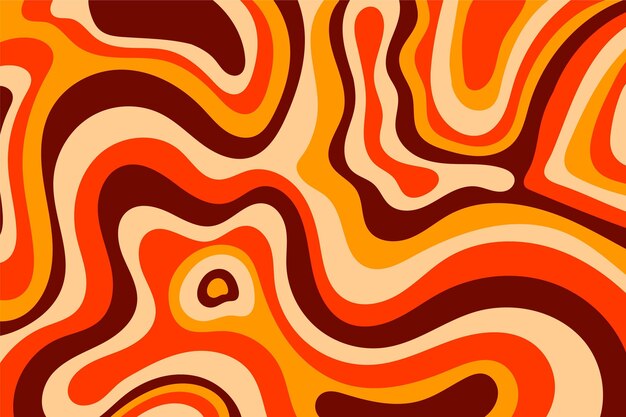 Fondo psicodélico maravilloso plano dibujado a mano