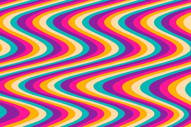 Fondo psicodélico maravilloso plano dibujado a mano