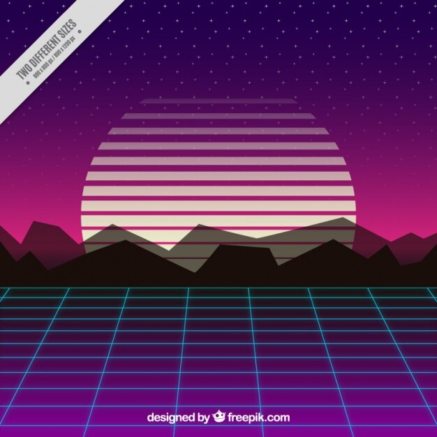 Fondo de puesta de sol geométrica