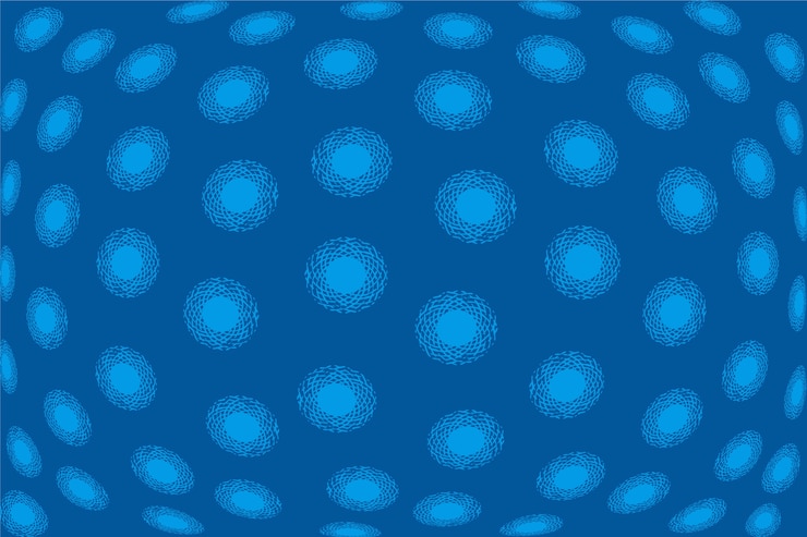 Vector gratuito fondo de puntos azules dibujados a mano