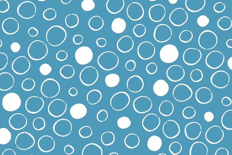 Vector gratuito fondo de puntos azules dibujados a mano