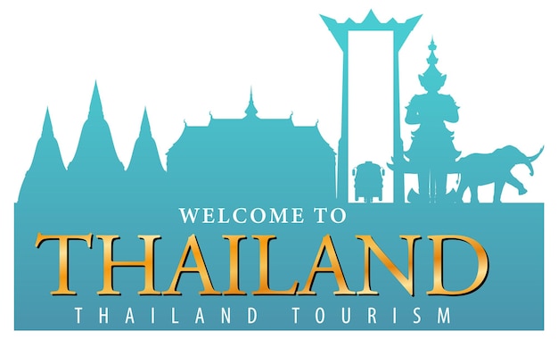 Fondo de puntos de referencia de atracción de Tailandia