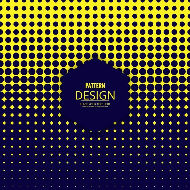 Vector gratuito fondo con puntos de semitono, color amarillo