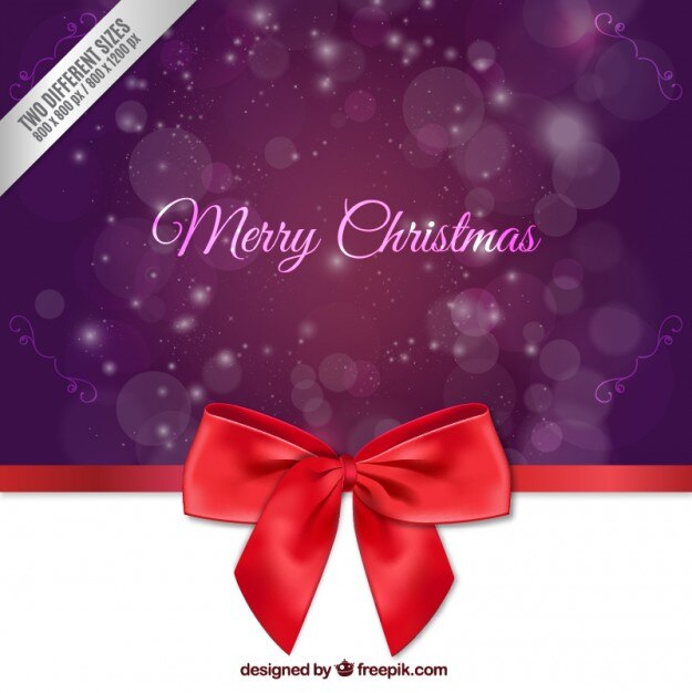 Fondo púrpura de Navidad con lazo