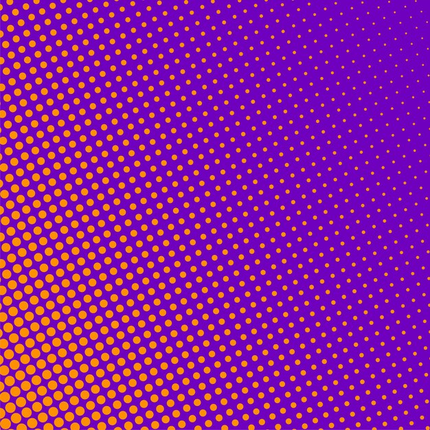 Fondo púrpura con patrón de semitono naranja