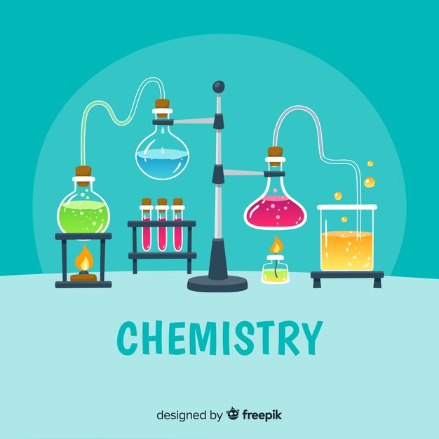 Fondo química dibujado a mano