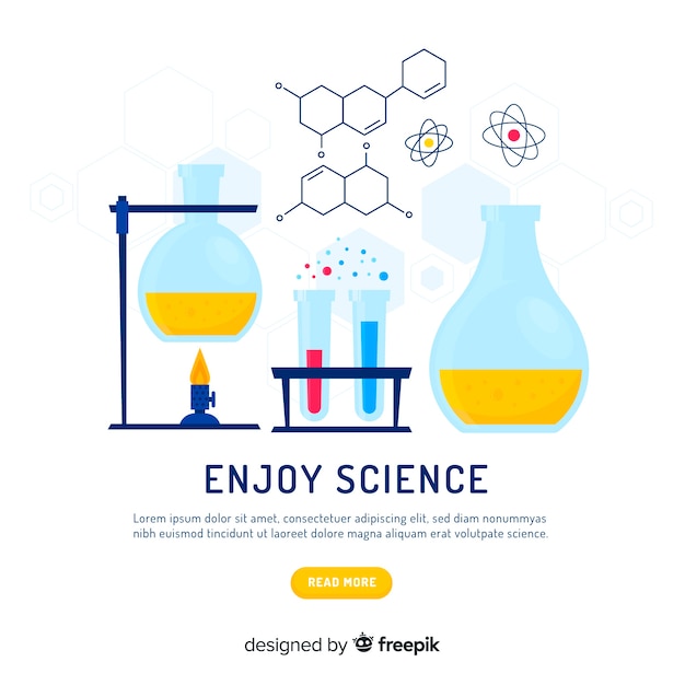 Vector gratuito fondo de química flat