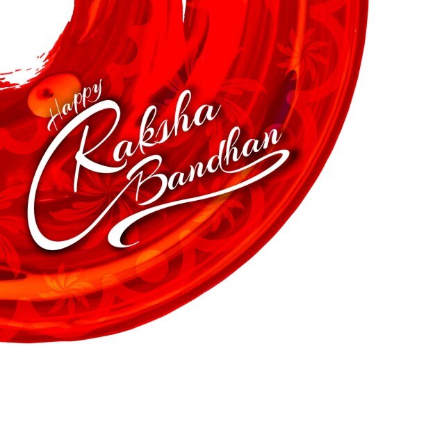Fondo de raksha bandhan con círculo rojo ornamental 