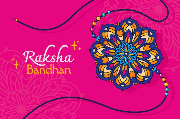 Vector gratuito fondo de raksha bandhan dibujado a mano