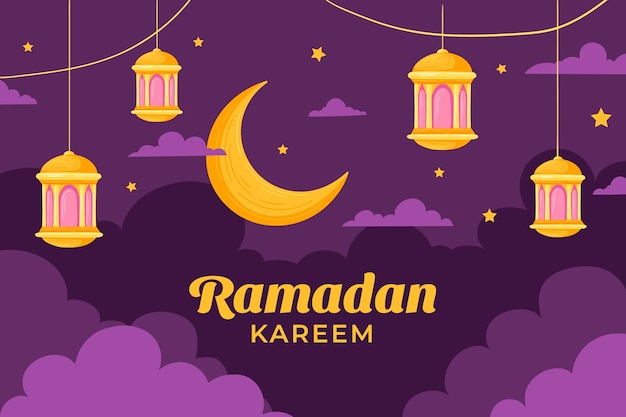 Fondo de ramadán dibujado a mano