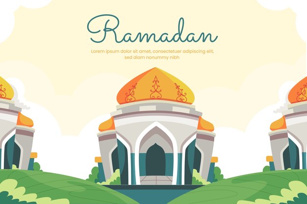 Fondo de ramadán dibujado a mano